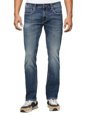 Pepe Jeans Men's Regular Fit Mid Rise Jeans